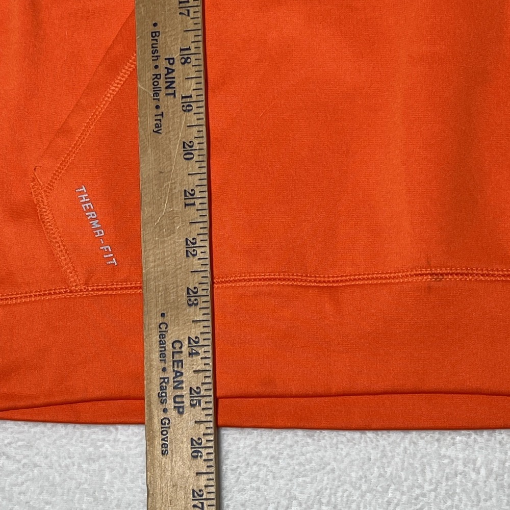 Nike Therma-Fit Men's Orange Pullover Hoodie Sweatshirt Size M Athletic Pockets - Picture 14 of 16